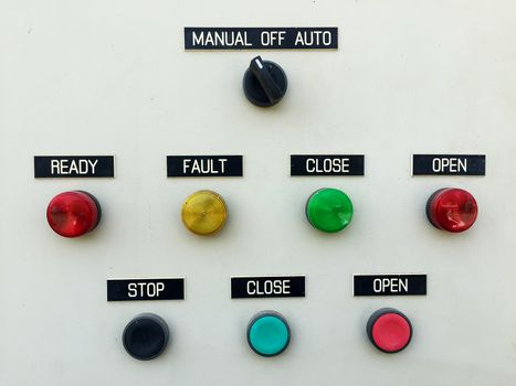 Control panel in the factory, Electrical control circuit