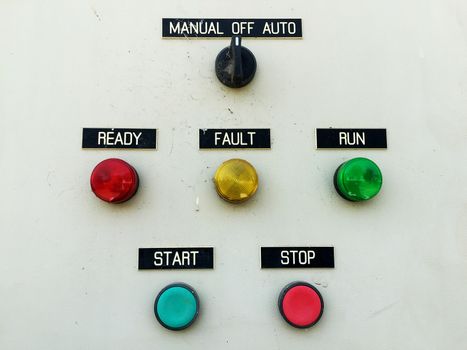 Control panel in the factory, Electrical control circuit