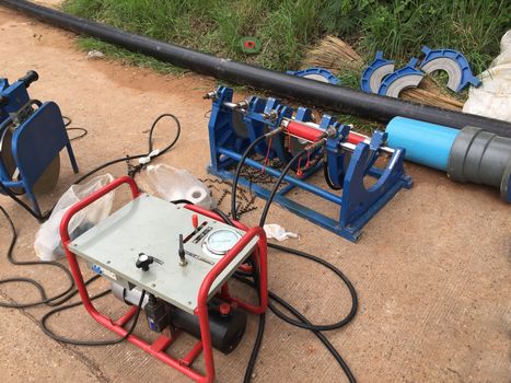 Pipe Welding Machine for Polyethylene pipe.