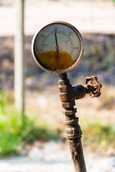 Pressure Guage in Water Processing Plant.