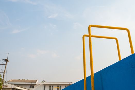 Stairs of water tank in Water Processing Plant.