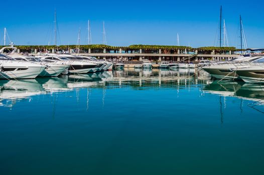 Marina port in Palma de Mallorca at Balearic Islands Spain. Marina port in Palma de Mallorca at Balearic Islands