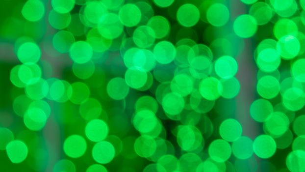 Abstract  green color  with bokeh defocused lights background