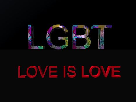 Lgbt adult freedom love - 3d rendering