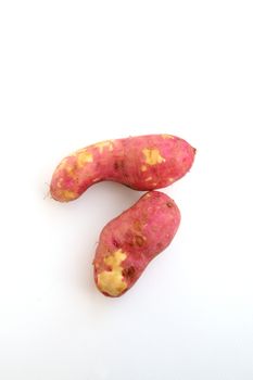 sweet potato on white background