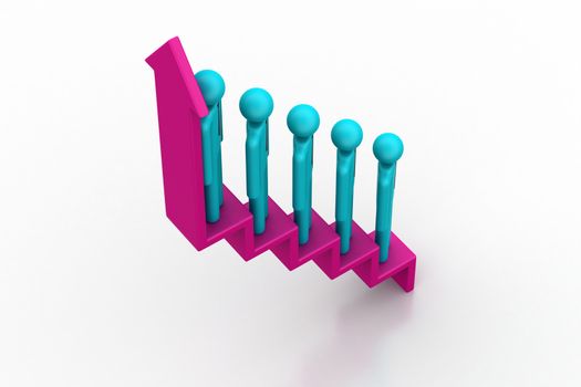 3d people moving to success