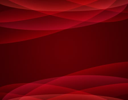 Red wavy abstract background on dark gradient.
