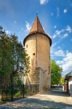 Tower in old town of Bardejov, Slovakia