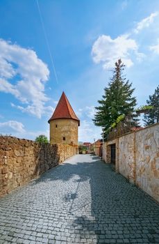 Tower in old town of Bardejov, Slovakia