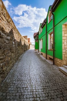 Narrow Street in the Old Town of Bardejov, Slovakia