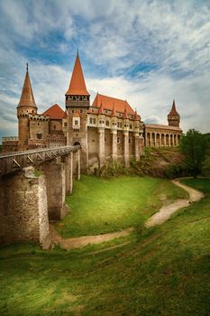 Old Gothic-Renaissance castle in Transylvania, Hunedoara, Romania