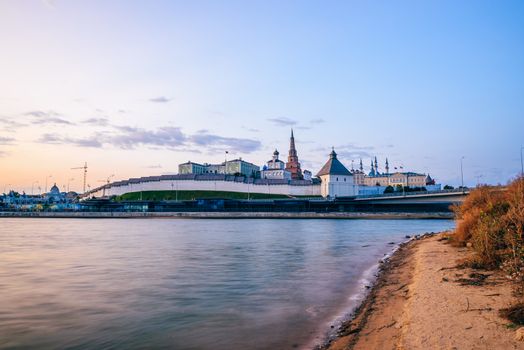 Sunrise at the Kazan Kremlin and Kazanka river