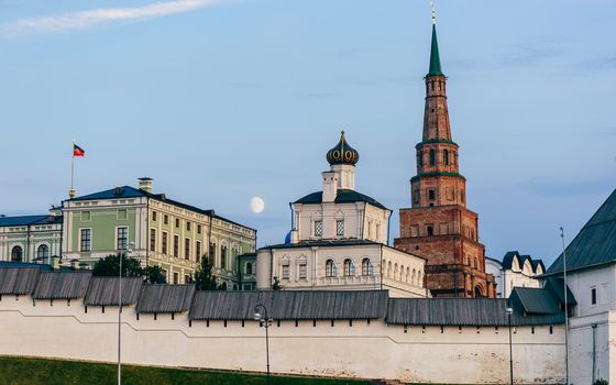 View of the Kazan Kremlin with Presidential Palace, Annunciation Cathedral and Soyembika Tower