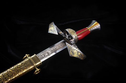 smart dagger of the medieval soldier. It was used for hunting