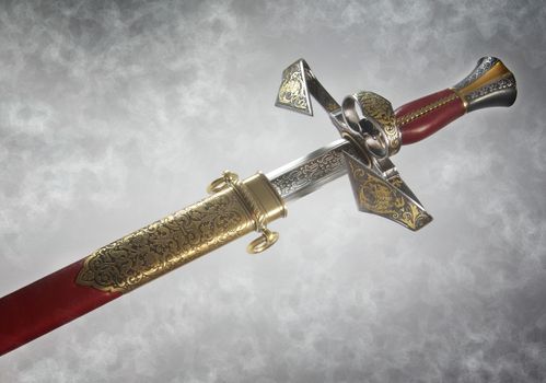smart dagger of the medieval soldier. It was used for hunting