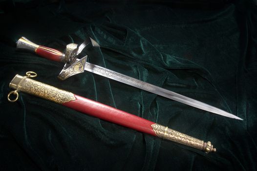 smart dagger of the medieval soldier. It was used for hunting