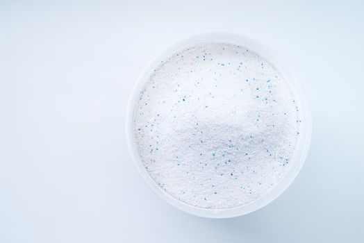washing powder in a washing powder box isolated on white background