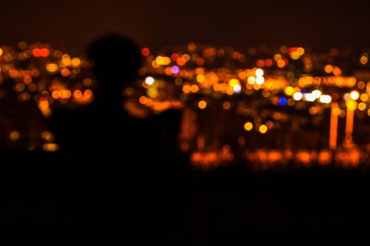 Beautiful orange and fiery bokeh bubbles