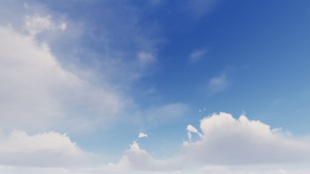 Cloudy blue sky abstract background, blue sky background with tiny clouds, 3d rendering

