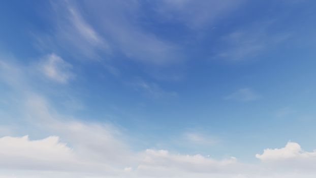 Cloudy blue sky abstract background, blue sky background with tiny clouds, 3d rendering

