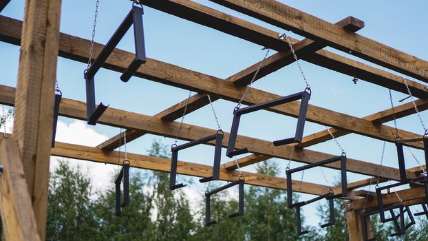 Sports ground. Climbing frame for sport games and competition