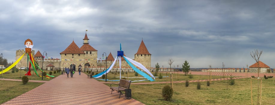 Old historic Fortress on the banks of the Dniester River, Bender city, Transnistria, Moldova