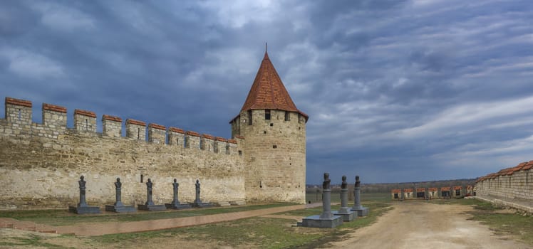 Old historic Fortress on the banks of the Dniester River, Bender city, Transnistria, Moldova