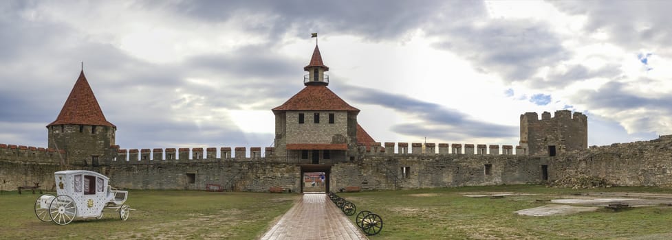 Old historic Fortress on the banks of the Dniester River, Bender city, Transnistria, Moldova