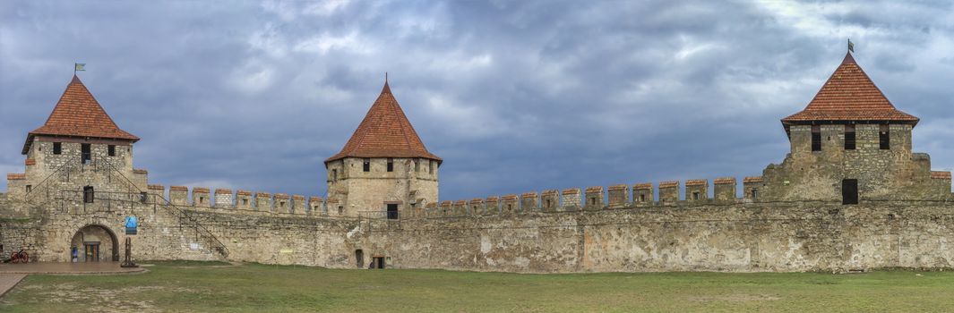 Old historic Fortress on the banks of the Dniester River, Bender city, Transnistria, Moldova