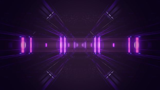 dark space scifi tunnel background with abstract texture background 3d illustration, futuristic dark high contrast science-fiction wallpaper 3d render 3d rendering