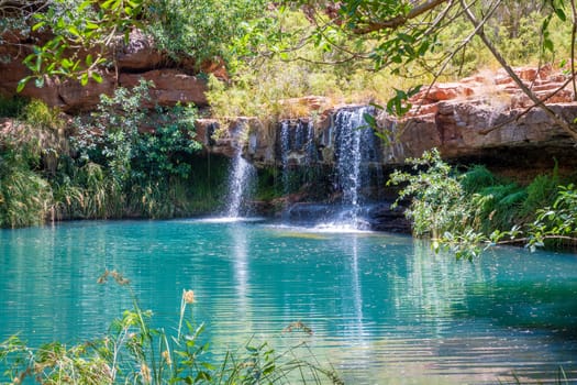 Beautiful Fern Pool behind Fortescue Falls at Dales Gorge at Karijini National Park Australia