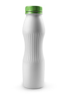 White plastic bottle. Clean pattern for packaging design