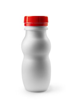 White plastic bottle. Clean pattern for packaging design