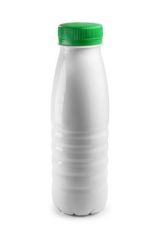 White plastic bottle. Clean pattern for packaging design