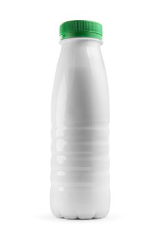 White plastic bottle. Clean pattern for packaging design