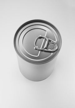 Aluminum can on white background. Clean for your design