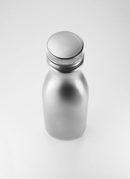 aluminium bottle. Clean pattern for packaging design