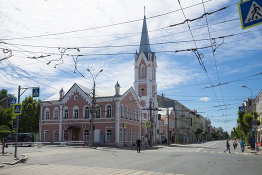 Church of St. George on the street named after Kuibyshev in Samara, Russia. On a Sunny summer day. 17 June 2018