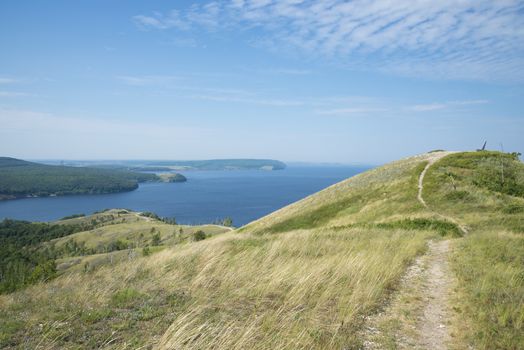 Molodetskiy Kurgan. Attraction of the Samara region. On a Sunny summer day