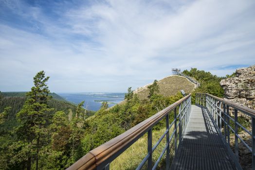 Strelnaya Mountain. Attraction of the Samara region. On a Sunny summer day