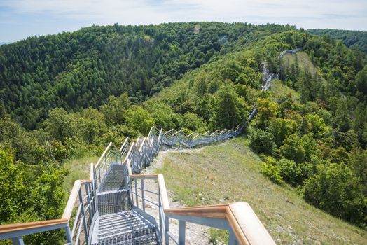 Strelnaya Mountain. Attraction of the Samara region. On a Sunny summer day