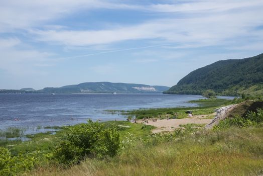Shiryaevo village around Zhigulevsky mountains on the banks of the Volga river