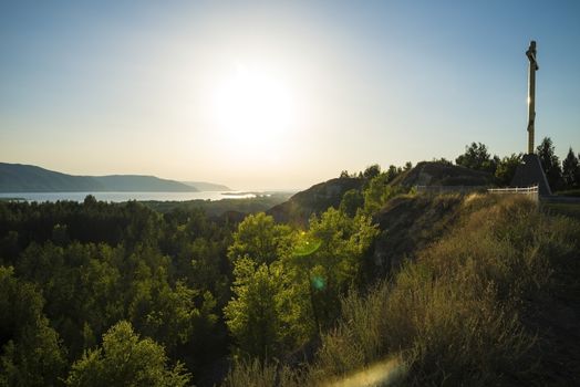 Tsarev kurgan. Attraction of the Samara region. On a Sunny summer day.