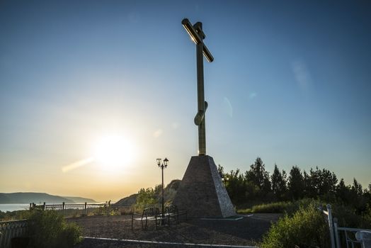 Tsarev kurgan. Attraction of the Samara region. On a Sunny summer day.