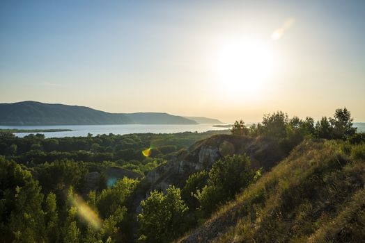 Tsarev kurgan. Attraction of the Samara region. On a Sunny summer day.