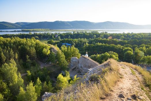 Tsarev kurgan. Attraction of the Samara region. On a Sunny summer day.