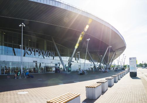 The airport Kurumoch in Samara, Russia. Summer Sunny day, August 11, 2018