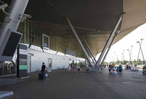 The airport Kurumoch in Samara, Russia. Summer Sunny day, August 11, 2018