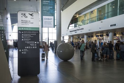 The airport Kurumoch in Samara, Russia. 11 August 2018