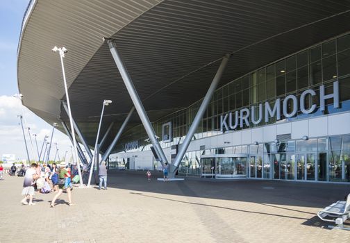 The airport Kurumoch in Samara, Russia. Summer Sunny day, August 11, 2018
